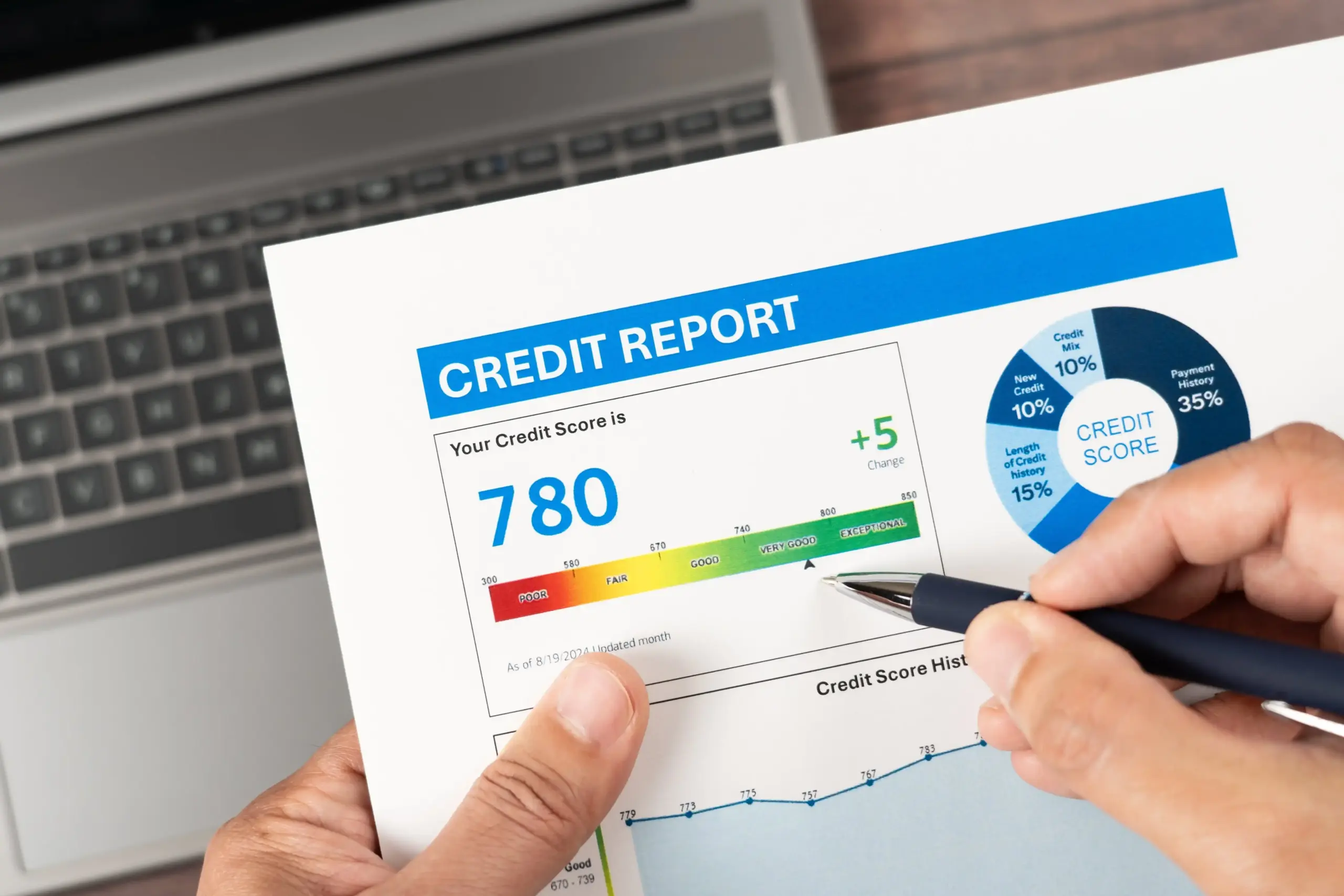 Credit report review and account information analysis
